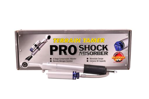 TERRAIN TAMER | Land Cruiser Prado 120 Series From 9/2002 & 4Runner GRN & KDN & TRN & UZN & VZN215 2003-2009 Front Strut Pair 8 Stage Adjustable With Remote Reservoir Raised Height 1.5" (TPS0027)