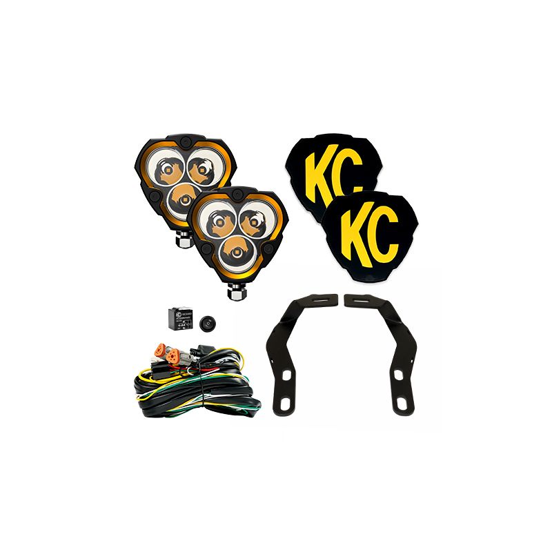 KC HILITES | Tacoma 3rd & 2nd Gen 2005-On A-Pillar / Ditch Mount and Lights Bundle (bundle-apillar-tacoma)