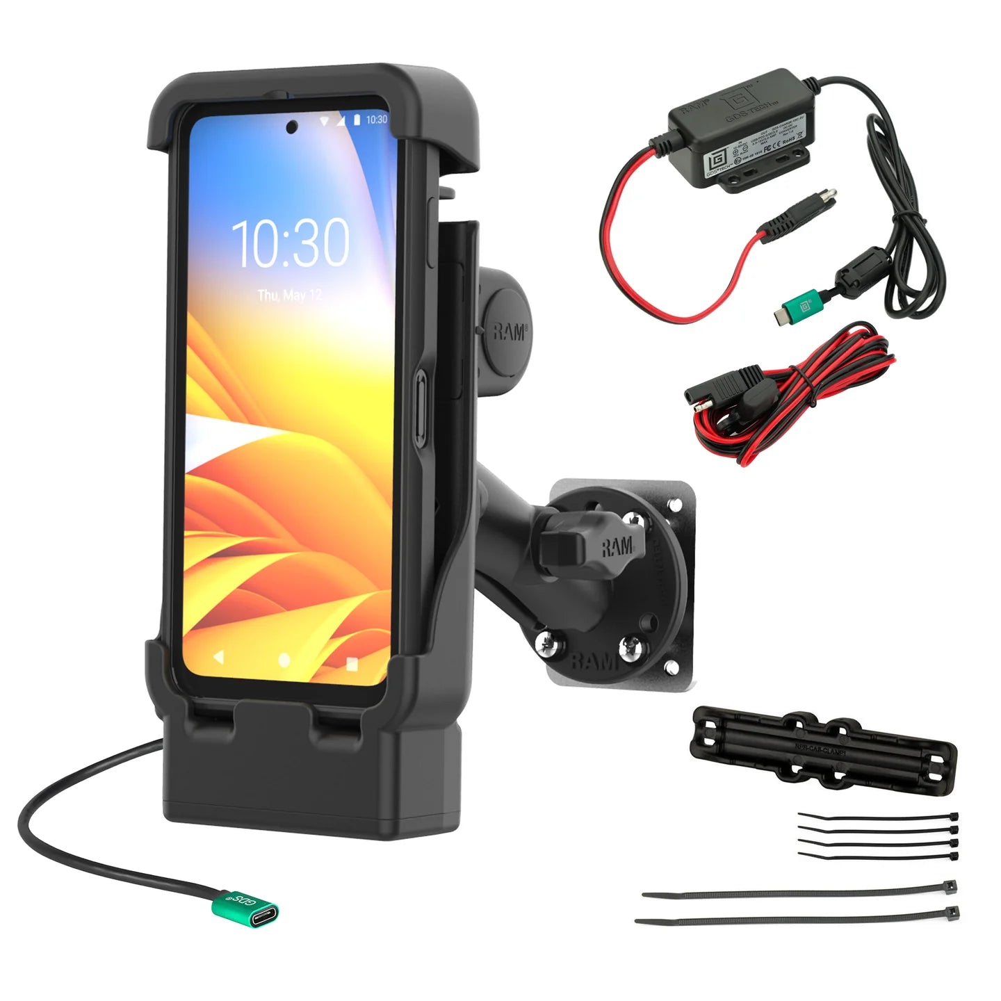 RAM MOUNTS | RAM Powered Dock & Dashboard Mounting Kit for Zebra EM45