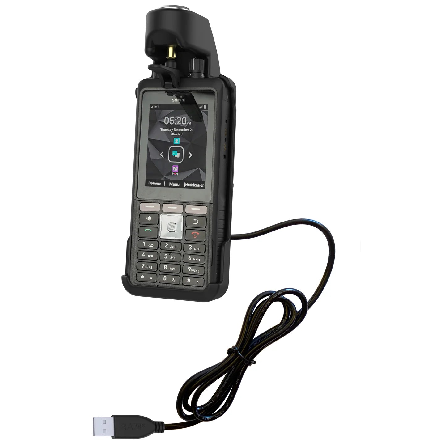 RAM MOUNTS | RAM EZ-Roll'r Powered Locking Dock for Sonim XP5plus