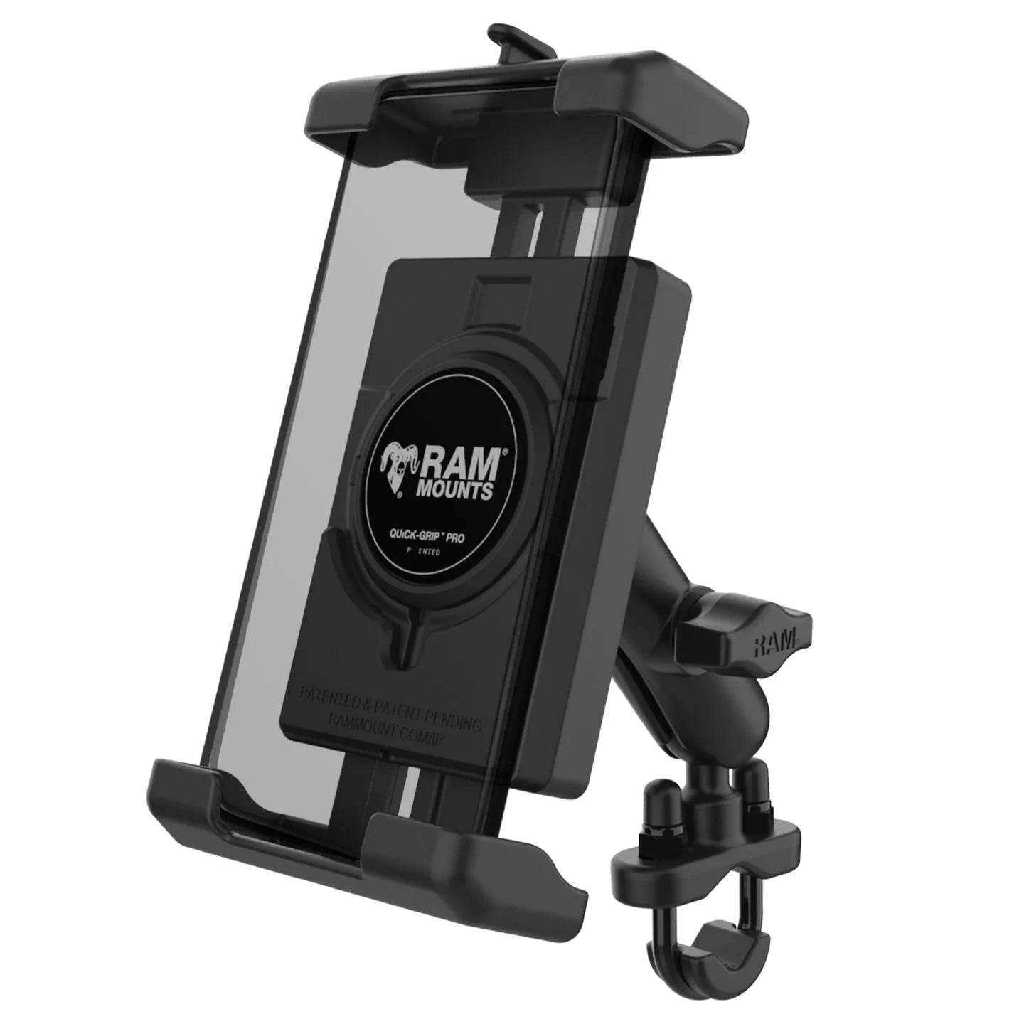 RAM MOUNTS | RAM Quick-Grip Pro XL Phone Mount with Handlebar U-Bolt Base - Medium