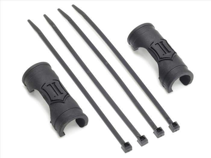 ICON VEHICLE DYNAMICS | Universal -4 To -10 Shock Reservoir Hose Shield Kit (252012)