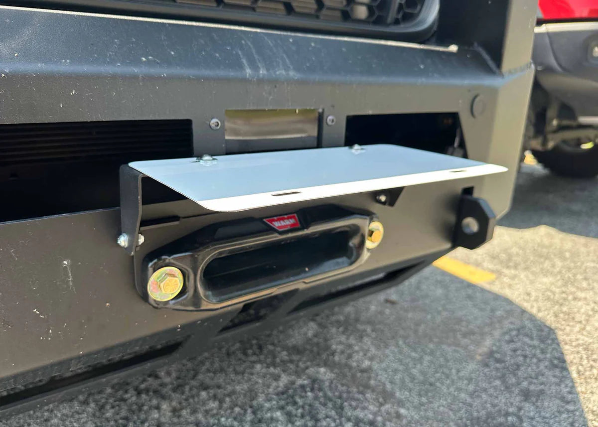 BACKWOODS ADVENTURE MODS | Flip Up Front License Plate Holder Hawse Fairlead (BW07-0001)