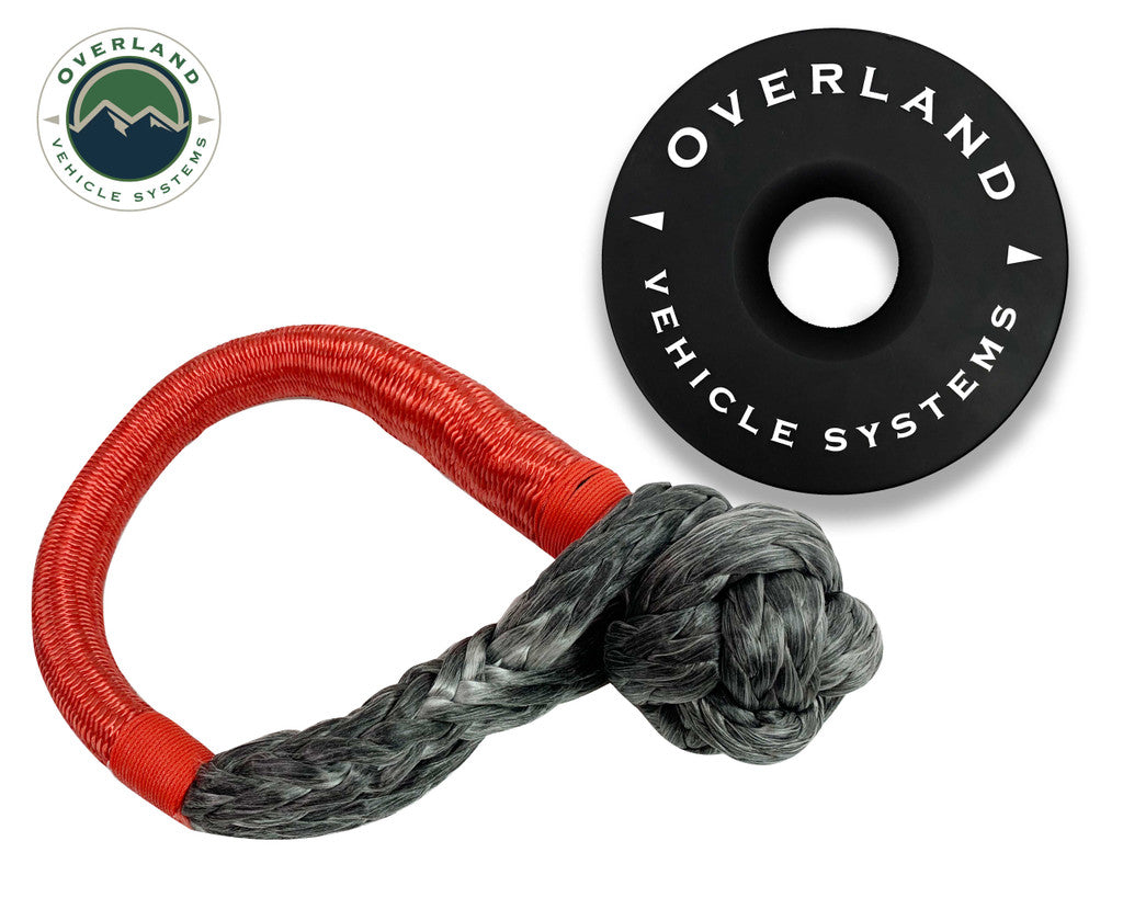 OVERLAND VEHICLE SYSTEMS | Combo Pack Soft Shackle 5/8" 44,500 lb & Recovery Ring 6.25" 45,000 lb (19-6580)