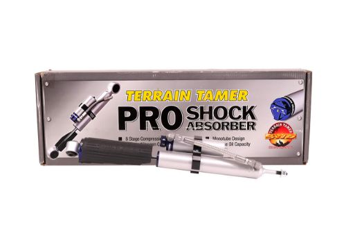 TERRAIN TAMER | Land Cruiser Prado 120 Series From 9/2002 4Runner 4th Gen GRN & KDN & TRN & UZN & ZN215 2003-2009 Rear Shock Absorber Pair 8 Stage Adjustable With Remote Reservoir Raised Height 1.5" (TPS0028)
