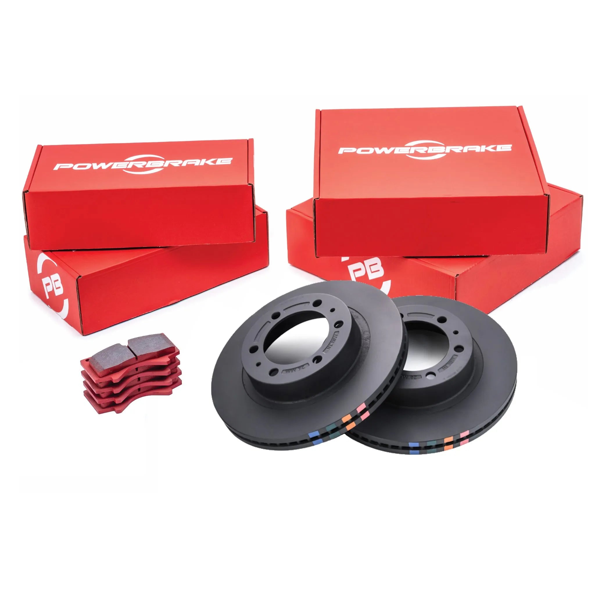 POWERBRAKE | Land Cruiser 70 Series (2000 - 2023) Front D-Line Rotor & Pad Kit (DT1014)