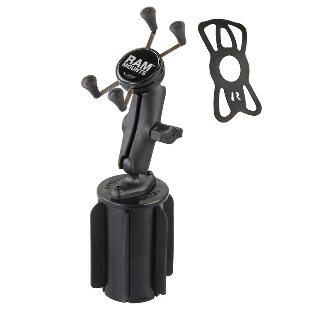 RAM MOUNTS | RAM X-Grip Phone Mount with RAM-A-CAN II Cup Holder Base