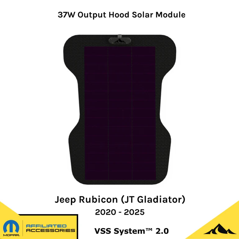 CASCADIA 4X4 | Jeep Rubicon JT Gladiator (2020-2025) Hood Solar Panel VSS System 2.0