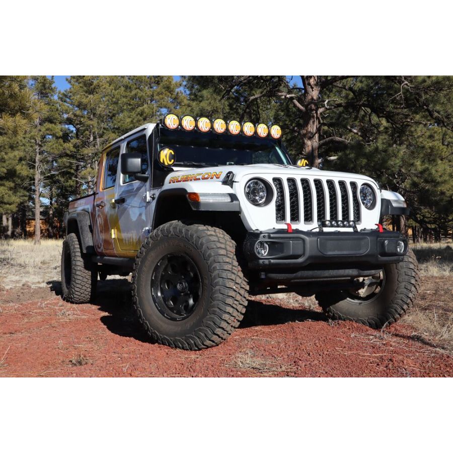 KC HILITES | Cover; 6" Vinyl Black w/ Yellow KC Soft (pr) (5102)