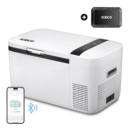 ICECO | 21QT GO20 Dual Zone 12V Car Fridge with Magnetic Power Bank