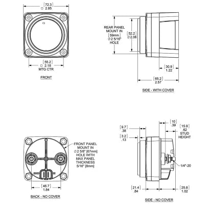 BLUE SEA SYSTEMS | Automatic Charging Relay 12/24V DC 65A Maximum (393738)