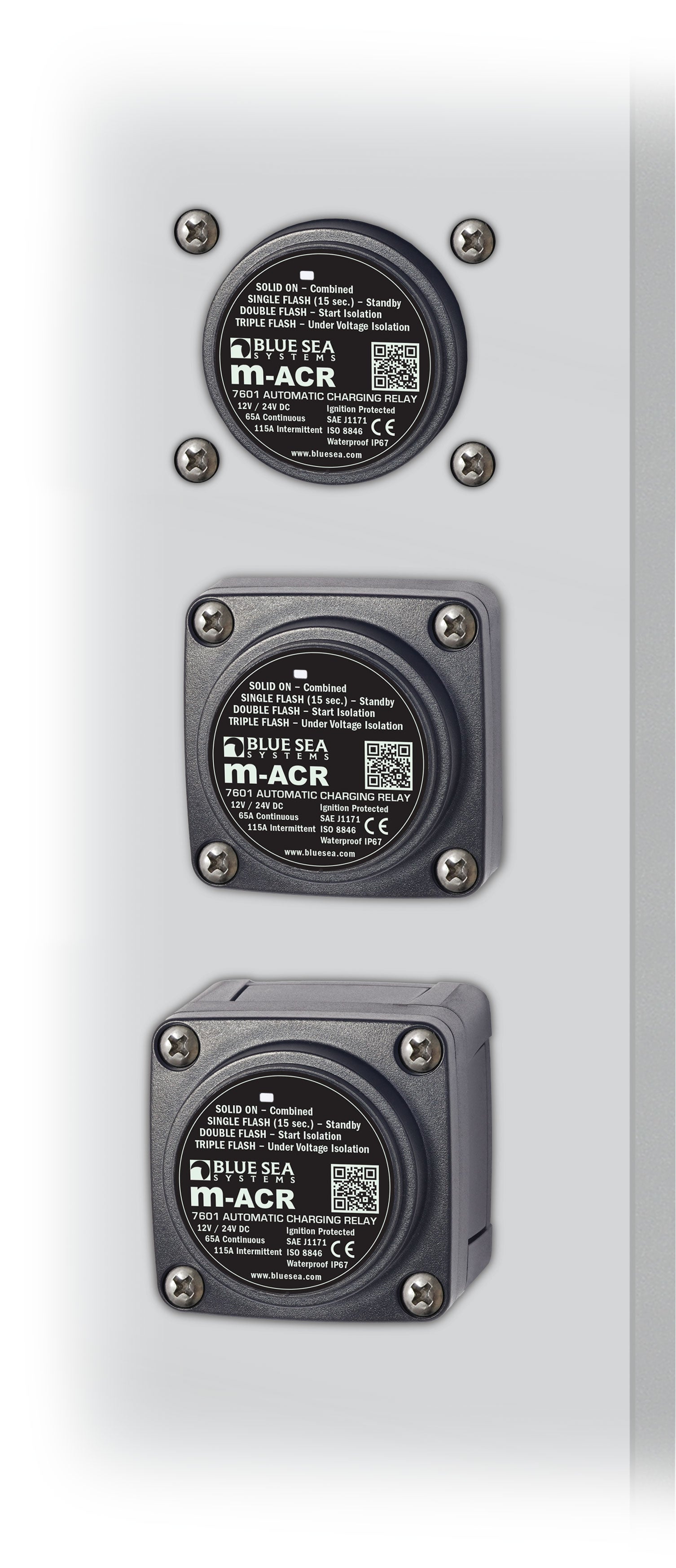 BLUE SEA SYSTEMS | M-Series Automatic Charging Relay 12/24V DC 65A (7601)