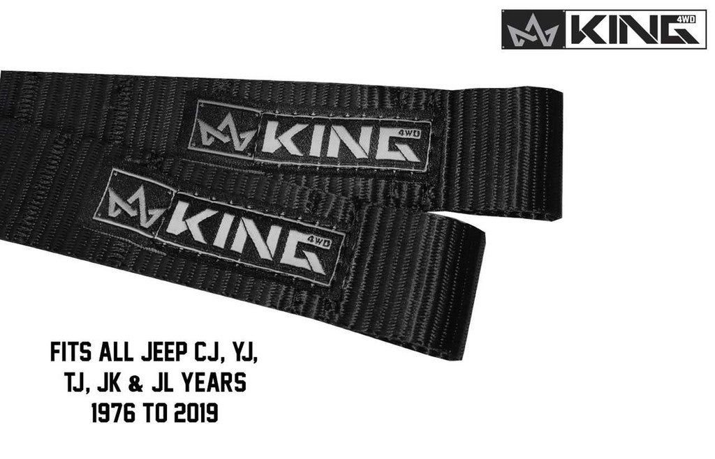 KING 4WD | Heavy-Duty Adjustable Door Straps for Jeeps (16010001)