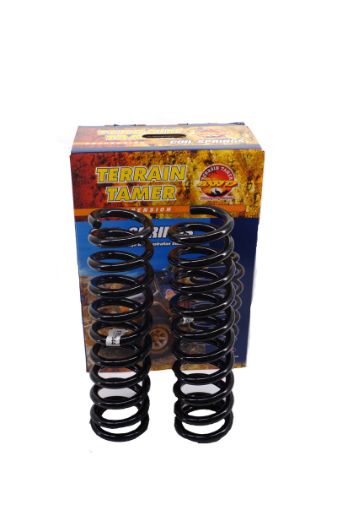 TERRAIN TAMER | Land Cruiser 300 Series FJA300 From 7/2021 Rear Coil Spring Raised Height 0.5" 110lb Comfort Progressive Rate (TTCS-2546)