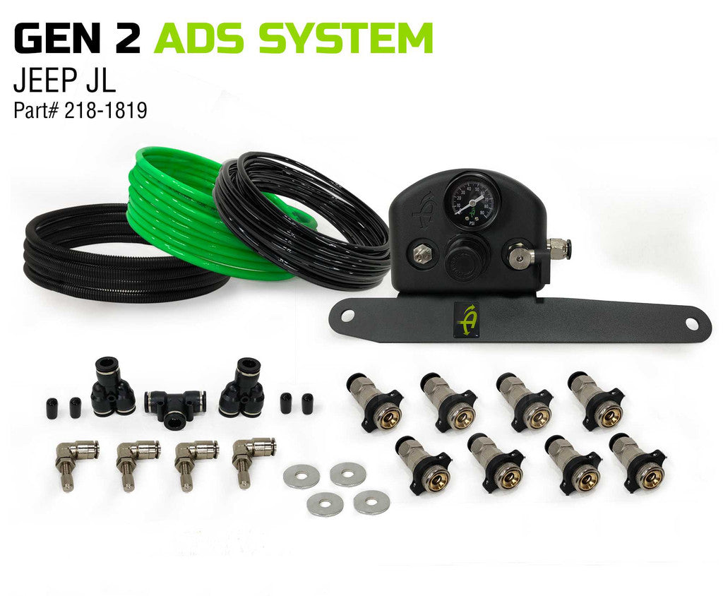 UP DOWN AIR | Jeep Wrangler JL & JLU GEN 2 4 Tire Inflation System Engine Bay Passenger Side (218-1819)