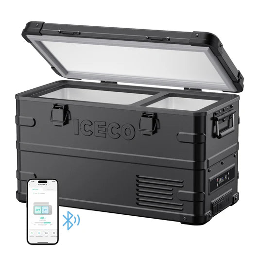 ICECO | 37QT APL35-Black Aluminum Freezer With Magnetic Power Bank