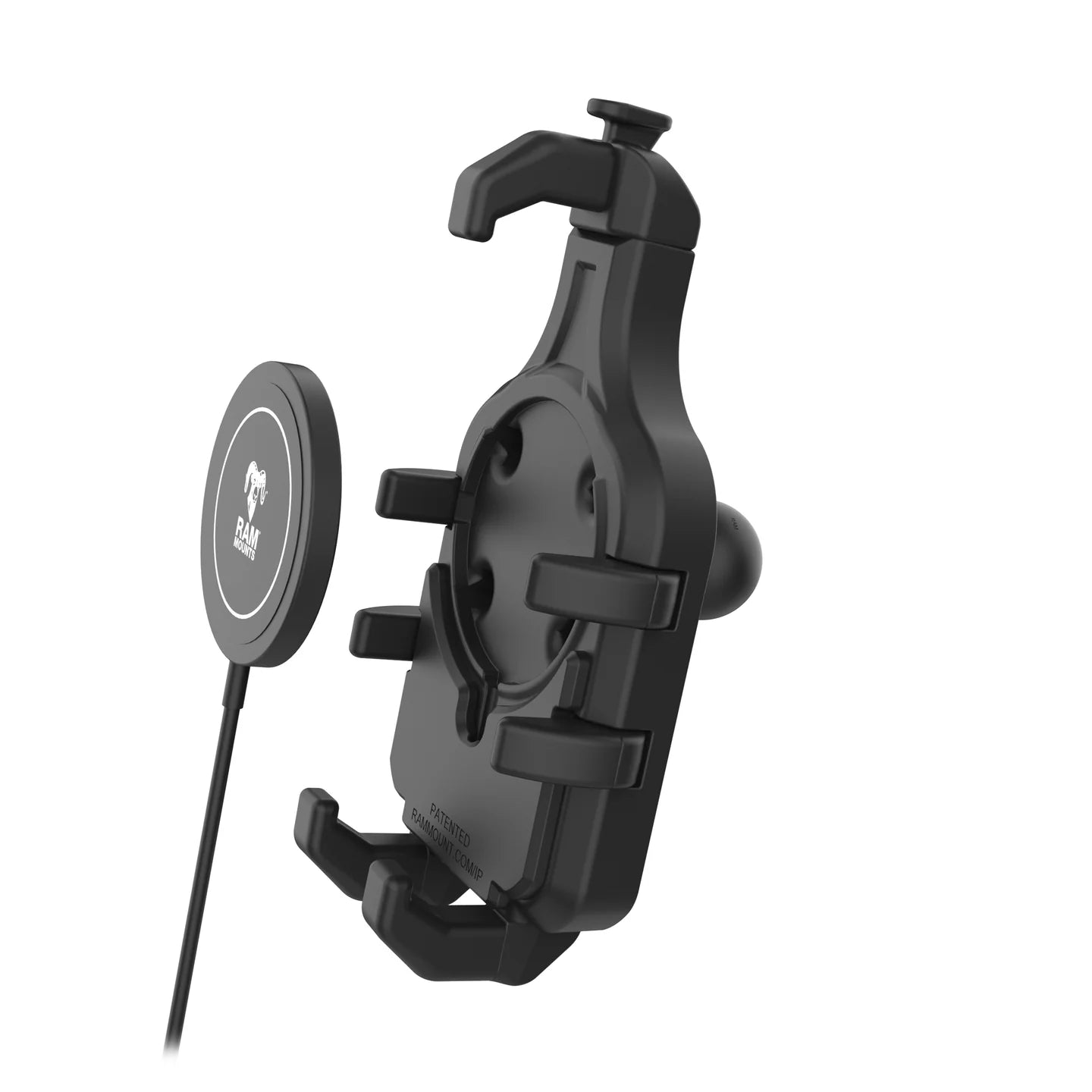 RAM MOUNTS |RAM Quick-Grip Pro with Ball & Qi2 15W Wireless Charger