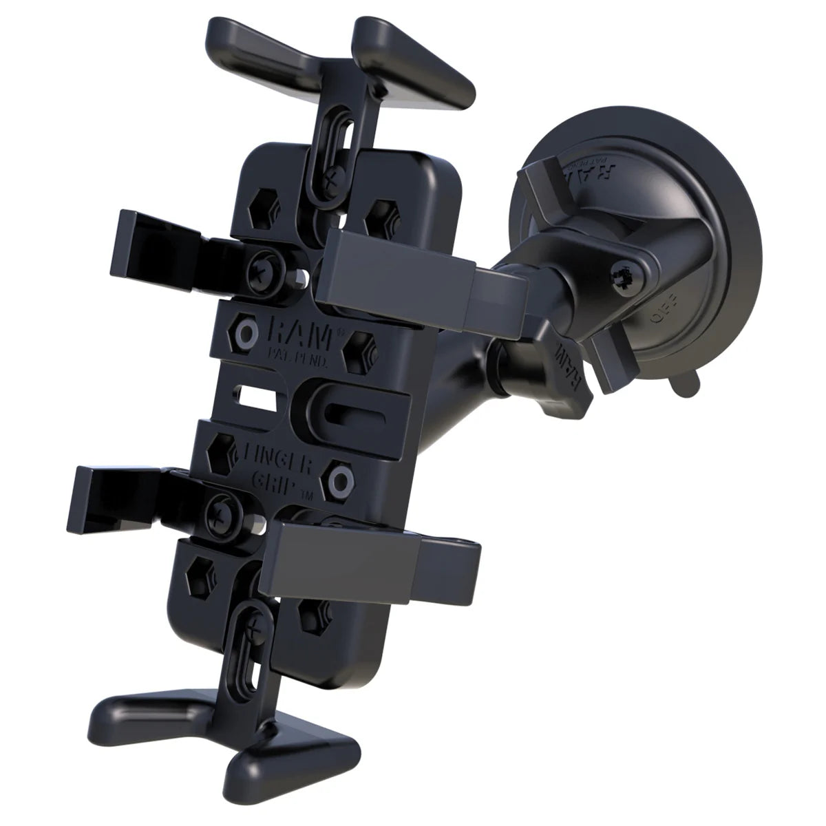 RAM MOUNTS | RAM Finger-Grip Universal Mount with RAM Twist-Lock Suction Cup Base