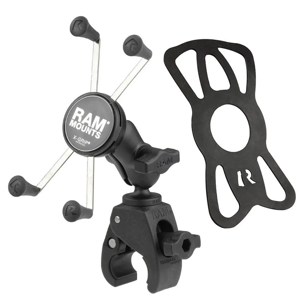 RAM MOUNTS | RAM X-Grip Large Phone Mount with Tough-Claw Small Clamp Base - Short
