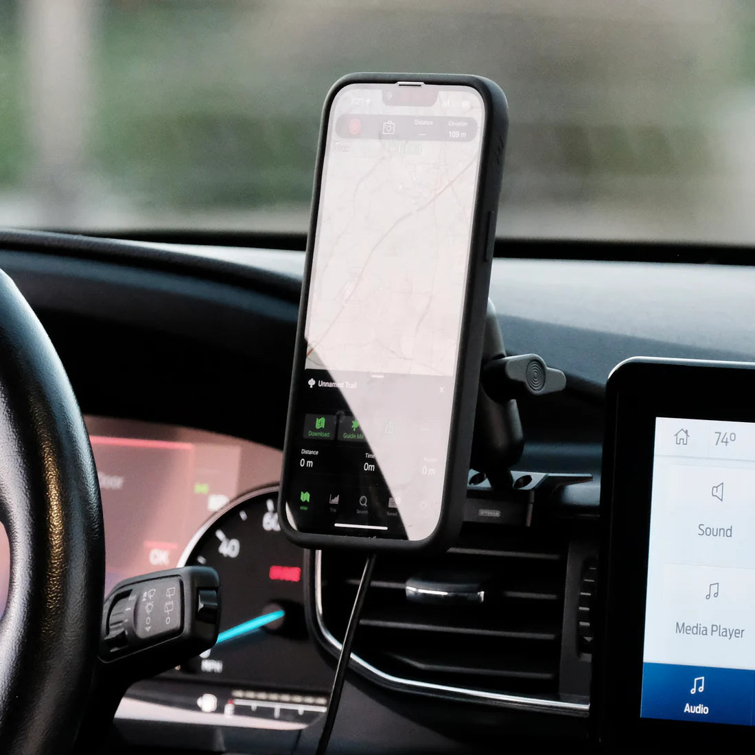 OFFROAM | Ford Explorer 2020-2024 Magnetic Qi2 Charging Phone Mount (EE20140)