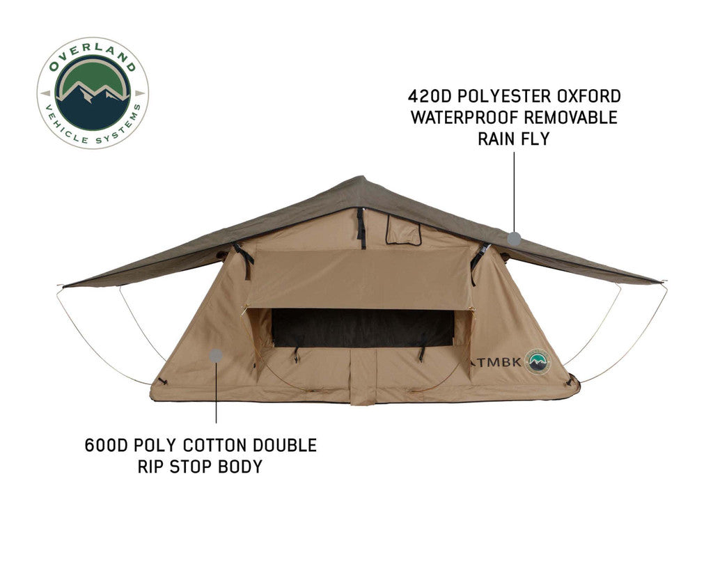 OVERLAND VEHICLE SYSTEMS | TMBK 3 Person Roof Top Tent With Green Rain Fly (18119933)
