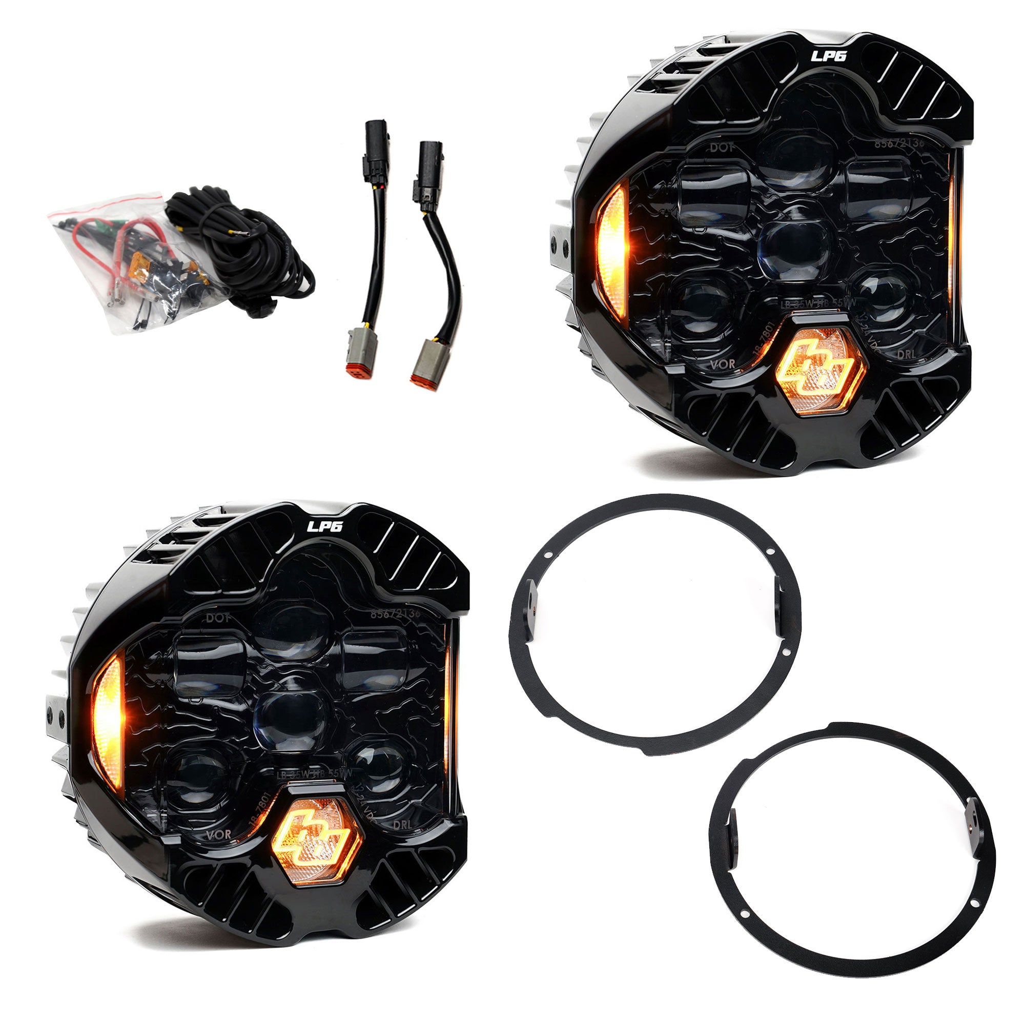 BAJA DESIGNS | DOT LP6 LED Headlight Kit - Jeep 2007-2018 Wrangler JK