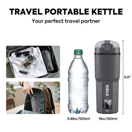ICECO | Portable Electric Kettle 110V-240V For Travel, Home, Office Use