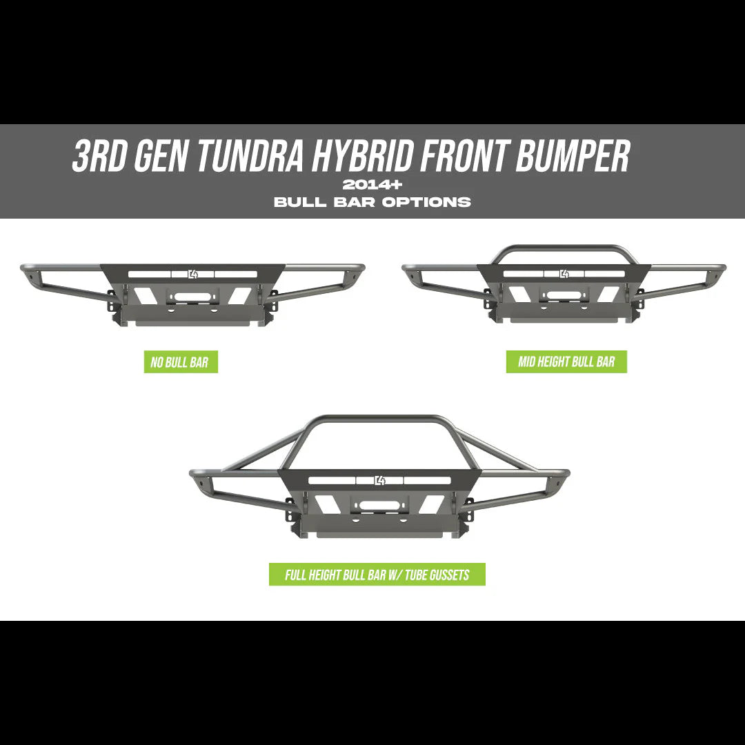 C4 FABRICATION | Tundra 2nd Gen Hybrid Front Bumper 2nd Gen w/o Parking Sensors w/ Wider Bumper