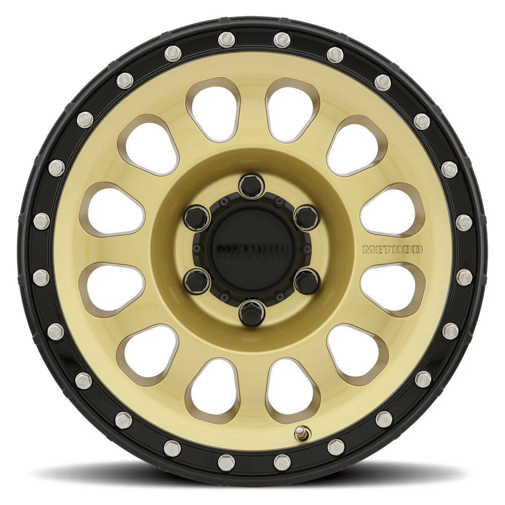 METHOD RACE WHEELS | 315 Gold Black Lip Standard Single Wheel (MR31578516100)
