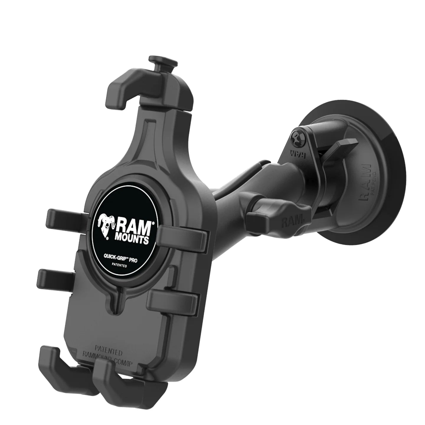 RAM MOUNTS | RAM Quick-Grip Pro Phone Mount with Twist-Lock Suction Cup - Medium