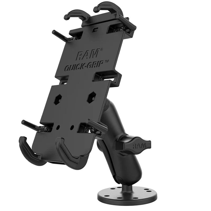 RAM MOUNTS | RAM Quick-Grip XL Spring-Loaded Phone Mount with Drill-Down Base