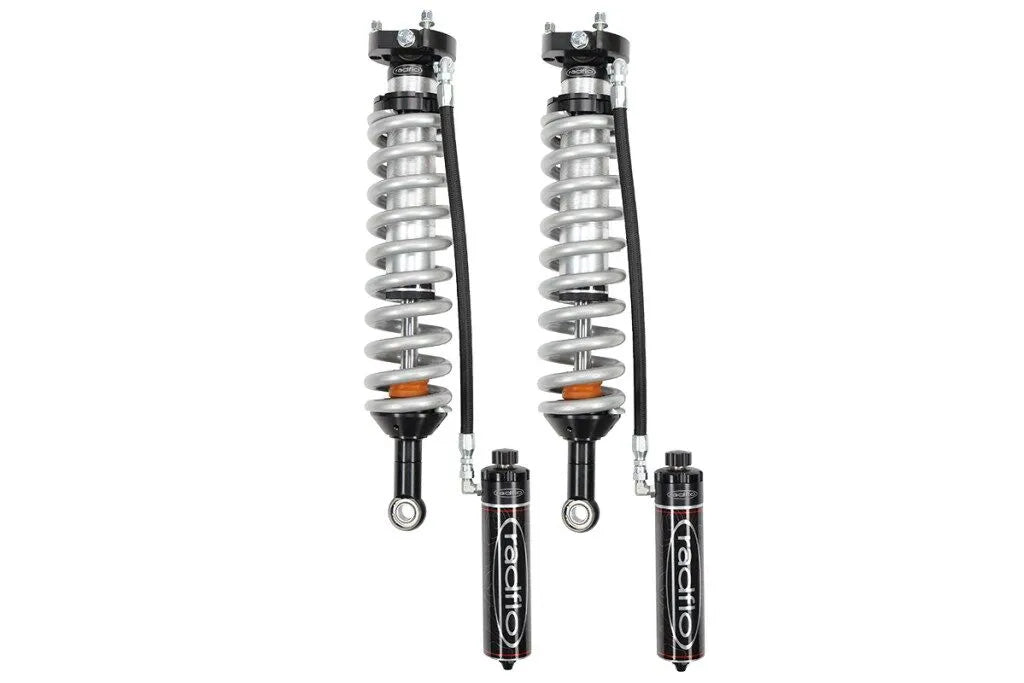 RADFLO SUSPENSION TECHNOLOGY | Tundra 2nd Gen (2007 - 2021) Front Coilover Kit With Remote Reservoir And High Low Compression Adjuster Ext Uca Use Only 3″ Lift Only (6CT-002-1Z)