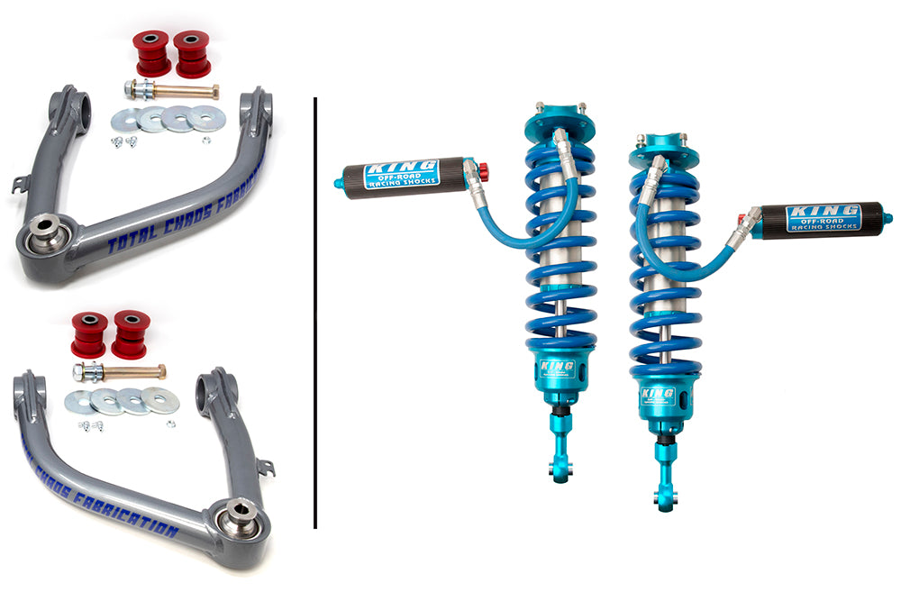 TOTAL CHAOS FABRICATION | Tundra 2nd Gen (2007 - 2021) Uca W/ Adjustable Coilover 3.0 Inch Diameter Shocks (07-30-K1A)
