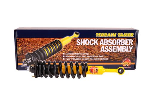 TERRAIN TAMER | Land Cruiser Prado 120 Series From 9/2002 & 4Runner GRN & KDN & TRN & UZN & VZN215 2003-2009 Front Coil Over Shock Assy Pair Raised Height 1.5" 220lb+ Heavy Duty (TTCSA-002EHD)