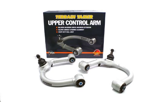 TERRAIN TAMER | Land Cruiser Prado 120 Series From 9/2002 & 4Runner GRN & KDN & TRN & UZN & VZN215 2003-2009 Front Upper Control Arms L/H & R/H Pair With Giro Bushing Raised Height 2" (TTUCAS4)