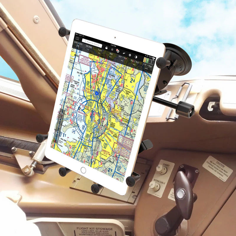 RAM MOUNTS | RAM X-Grip with Dual Suction for 9"-11" Tablets - Inset Plate