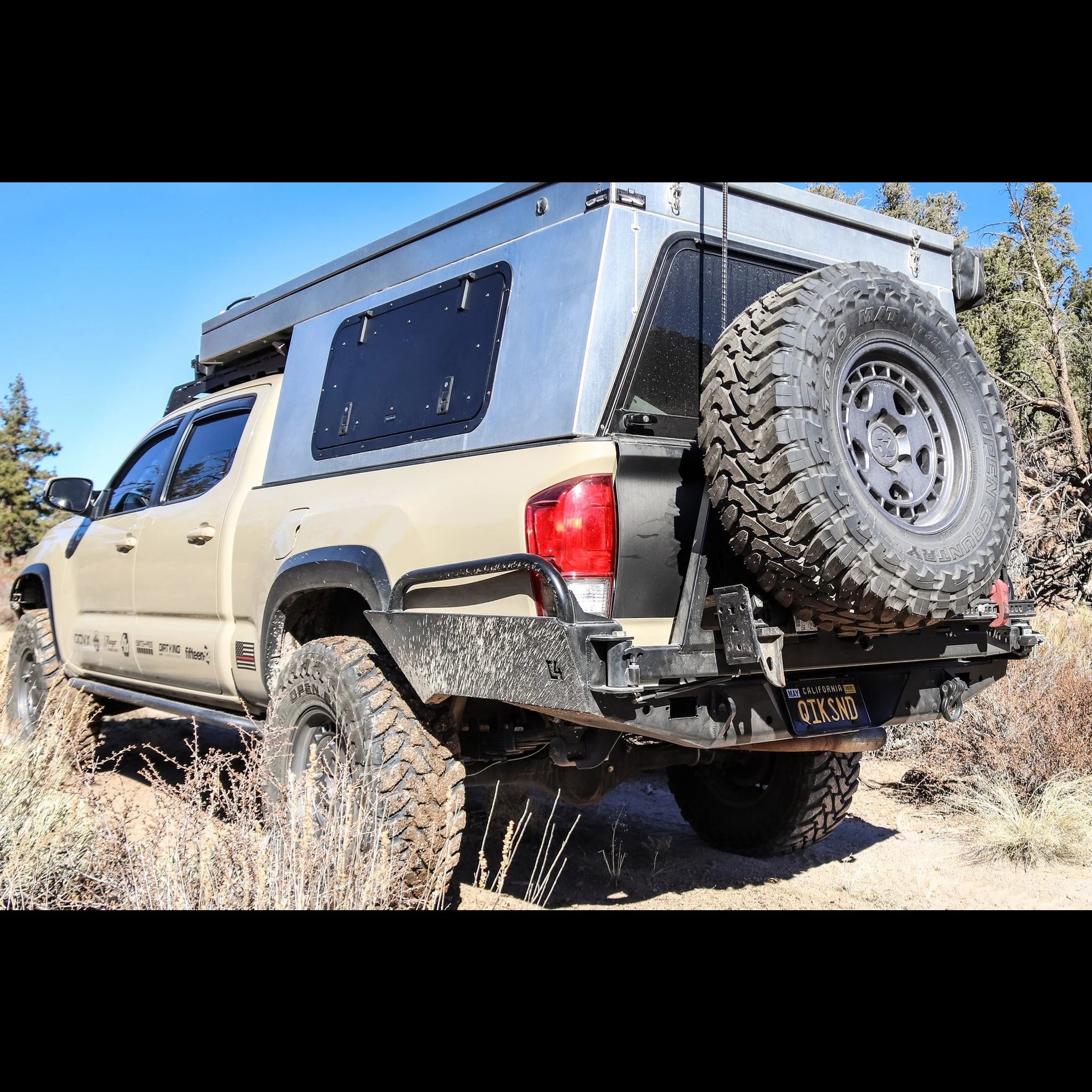 C4 FABRICATION | Tacoma 3rd Gen 2016-2023 Overland Series High Clearance Rear Bumper No Sides Tubes