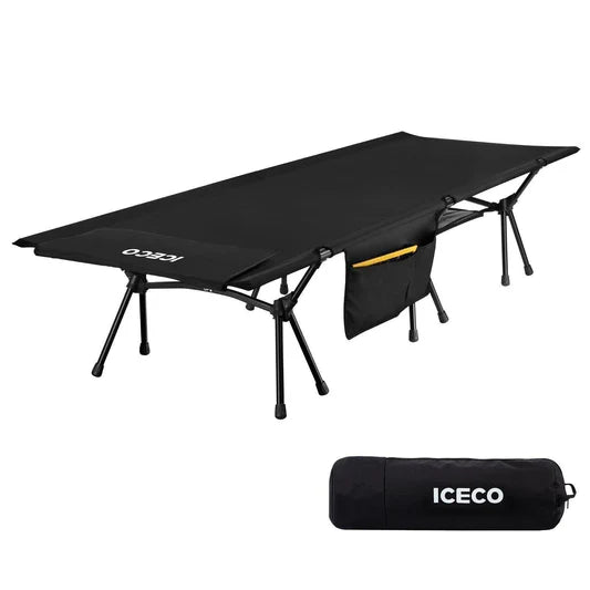 ICECO | Portable Camping Cot for Adults With Camping Blanket