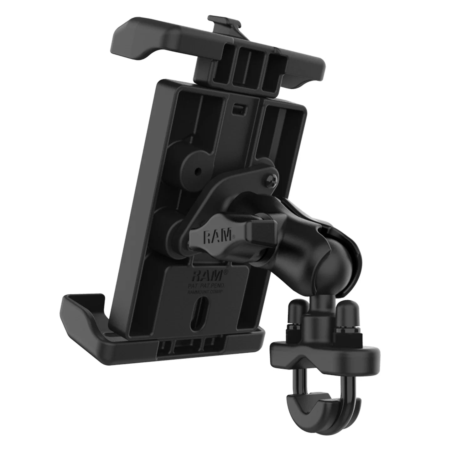 RAM MOUNTS | RAM Quick-Grip Pro XL Phone Mount with Handlebar U-Bolt Base - Short