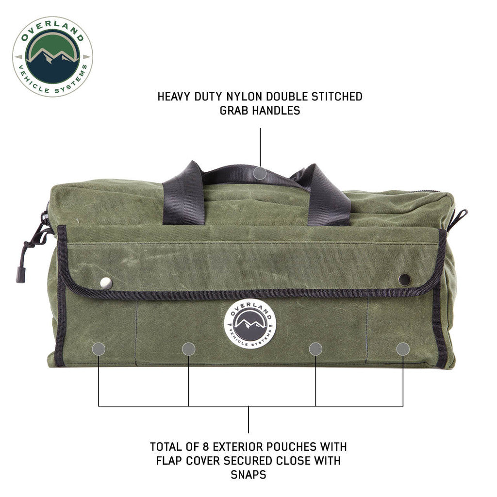 OVERLAND VEHICLE SYSTEMS | Small Duffle Bag With Handle And Straps #16 Waxed Canvas (21169941)
