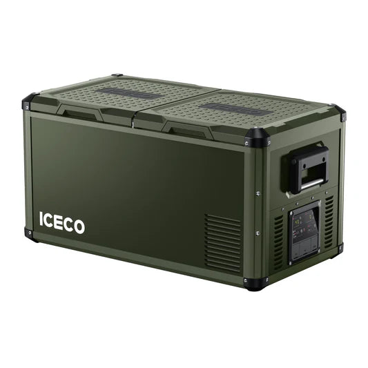 ICECO | 79.2QT VL75ProD Olive 12V Heavy Duty Metal Fridge Freezer