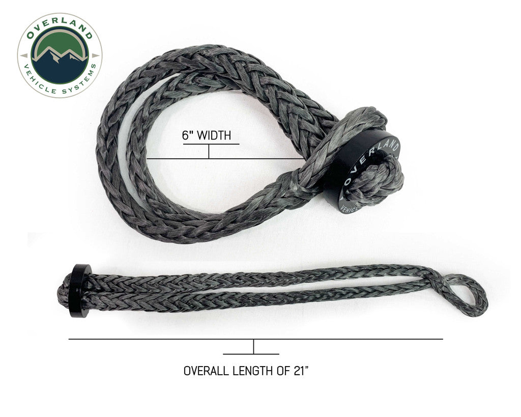 OVERLAND VEHICLE SYSTEMS | Soft Shackle 7/16" 41,000 lb. With Collar - 22" & Storage Bag Universal (19139919)
