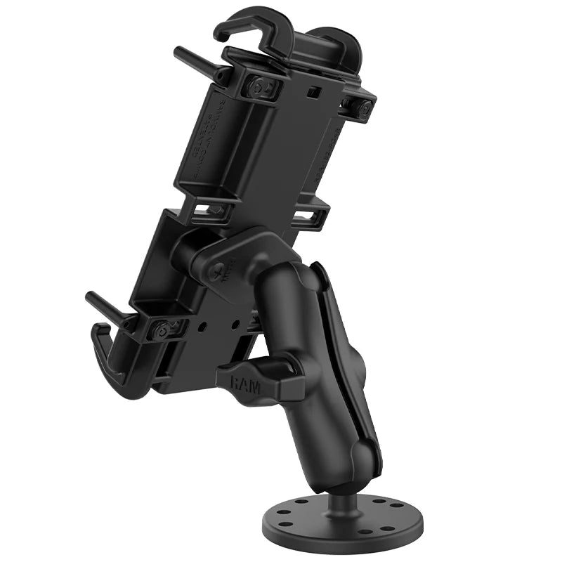 RAM MOUNTS | RAM Quick-Grip XL Spring-Loaded Phone Mount with Drill-Down Base
