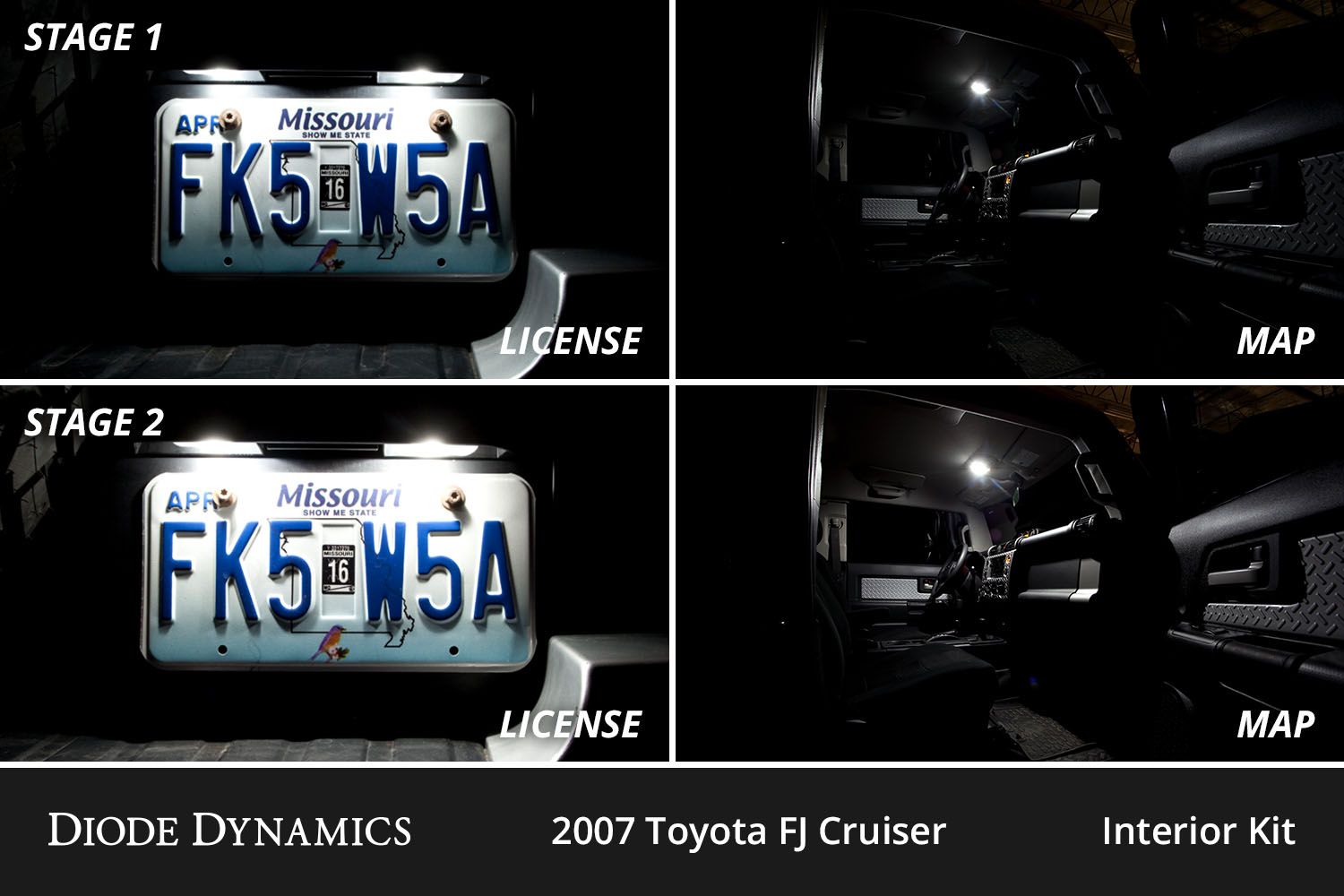 DIODE DYNAMICS | Toyota FJ Cruiser 2007-2014 Interior LED Conversion Kit
