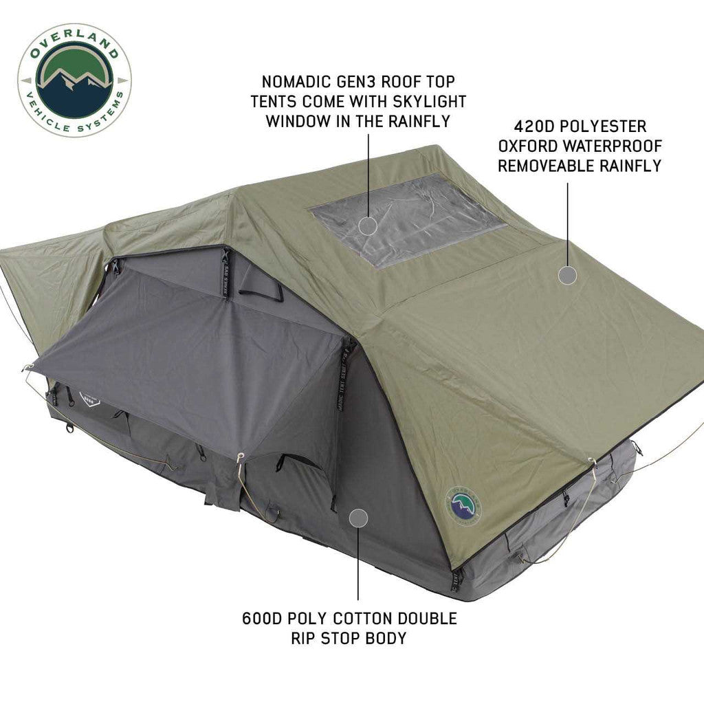 OVERLAND VEHICLE SYSTEMS | Nomadic 3 Standard Roof Top Tent (18439936)