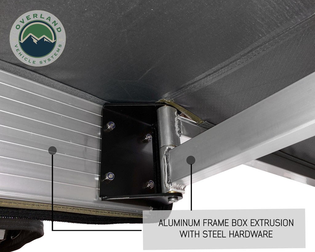 OVERLAND VEHICLE SYSTEMS | 270 Passenger Side Awning with Bracket Kit for Mid High Roofline Vans (19529908)
