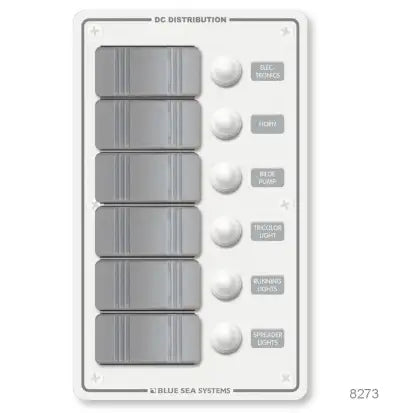 BLUE SEA SYSTEMS | DC Water Resistant White Circuit Breaker Panels (141816)