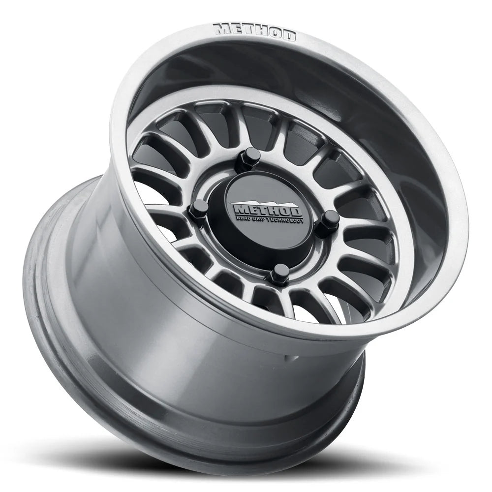 METHOD RACE WHEELS | 411 UTV Bead Grip Gloss Titanium Single Wheel (MR41157046843)