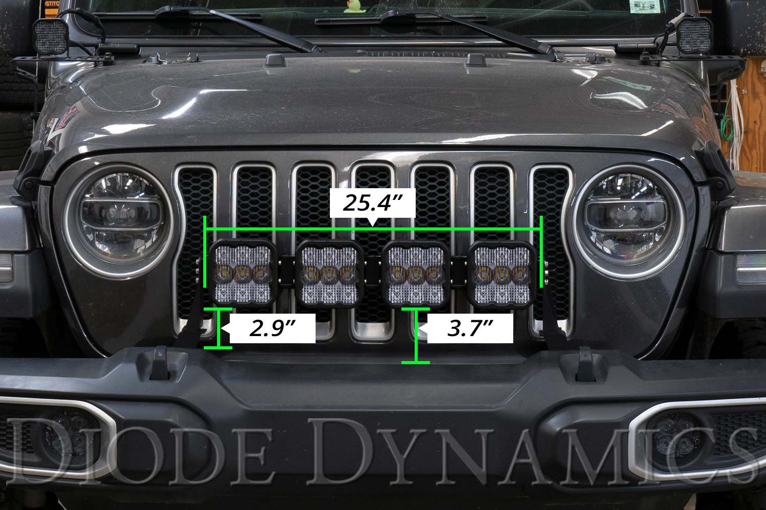 DIODE DYNAMICS | Jeep Gladiator 2020-2025 SS5 Grille CrossLink Lightbar Kit