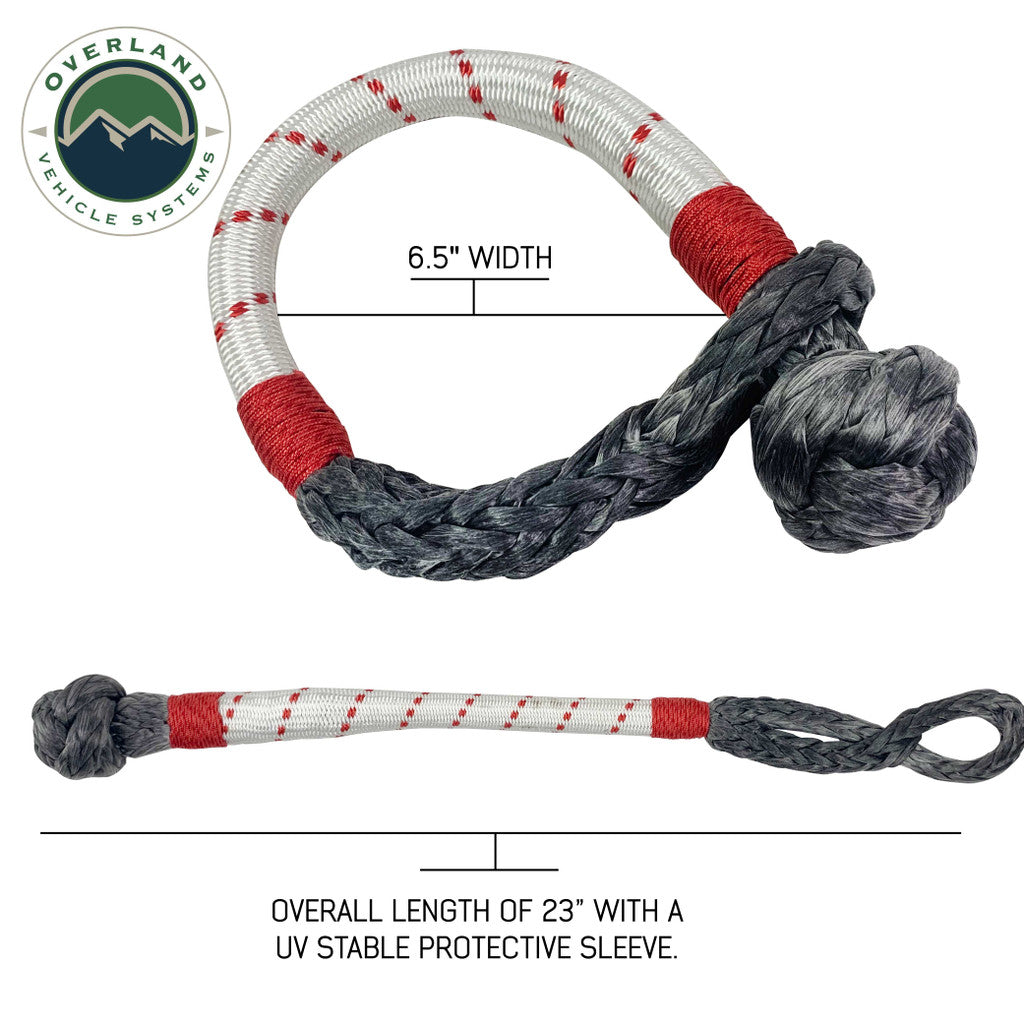 OVERLAND VEHICLE SYSTEMS | Soft Shackle 7/16" 41,000 lb. With Loop & Abrasive Sleeve - 23" With Storage Bag (19129903)